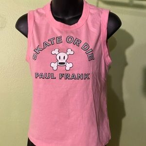 PAUL FRANK SKATE oR DIE  Rollerskate / Skateboarding tank top Women’s Size Large